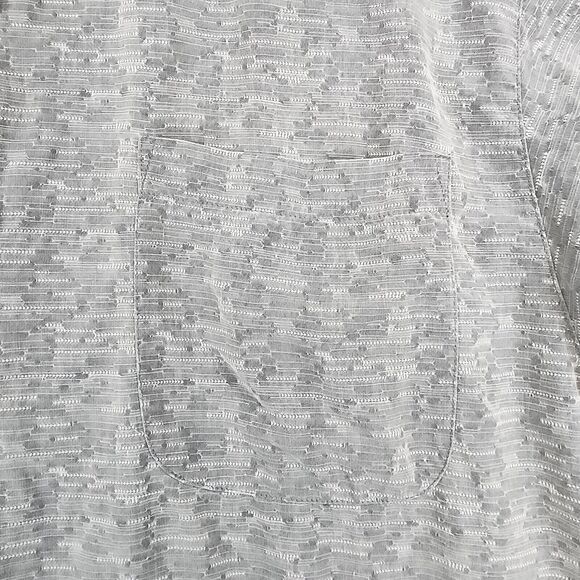 Tommy Bahama Shirt Mens Medium Gray Pineapple Print Silk Hawaiian Loop Collar - Picture 10 of 16